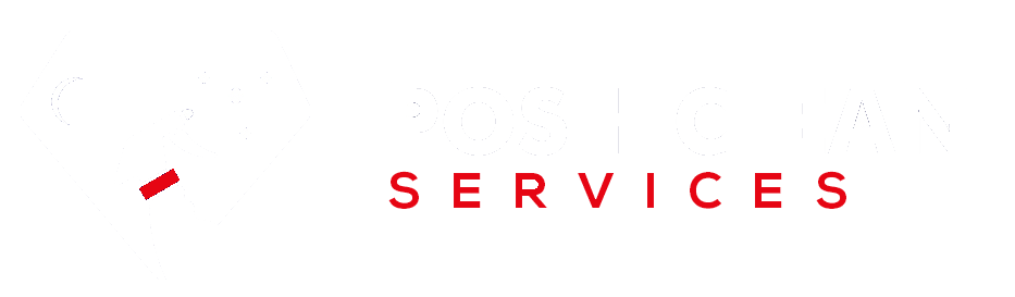 Posh Clean Services logo in white