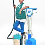 Posh Clean Services team member with professional cleaning equipment