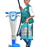 Posh Clean Services team member with professional cleaning equipment