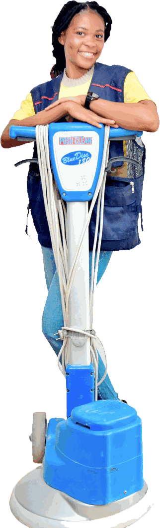 Posh Clean fumigation and cleaning technician with professional equipment